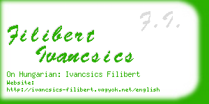 filibert ivancsics business card
